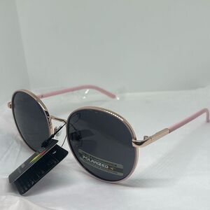 Polarized Round Sunglasses - Pink and Rose Gold